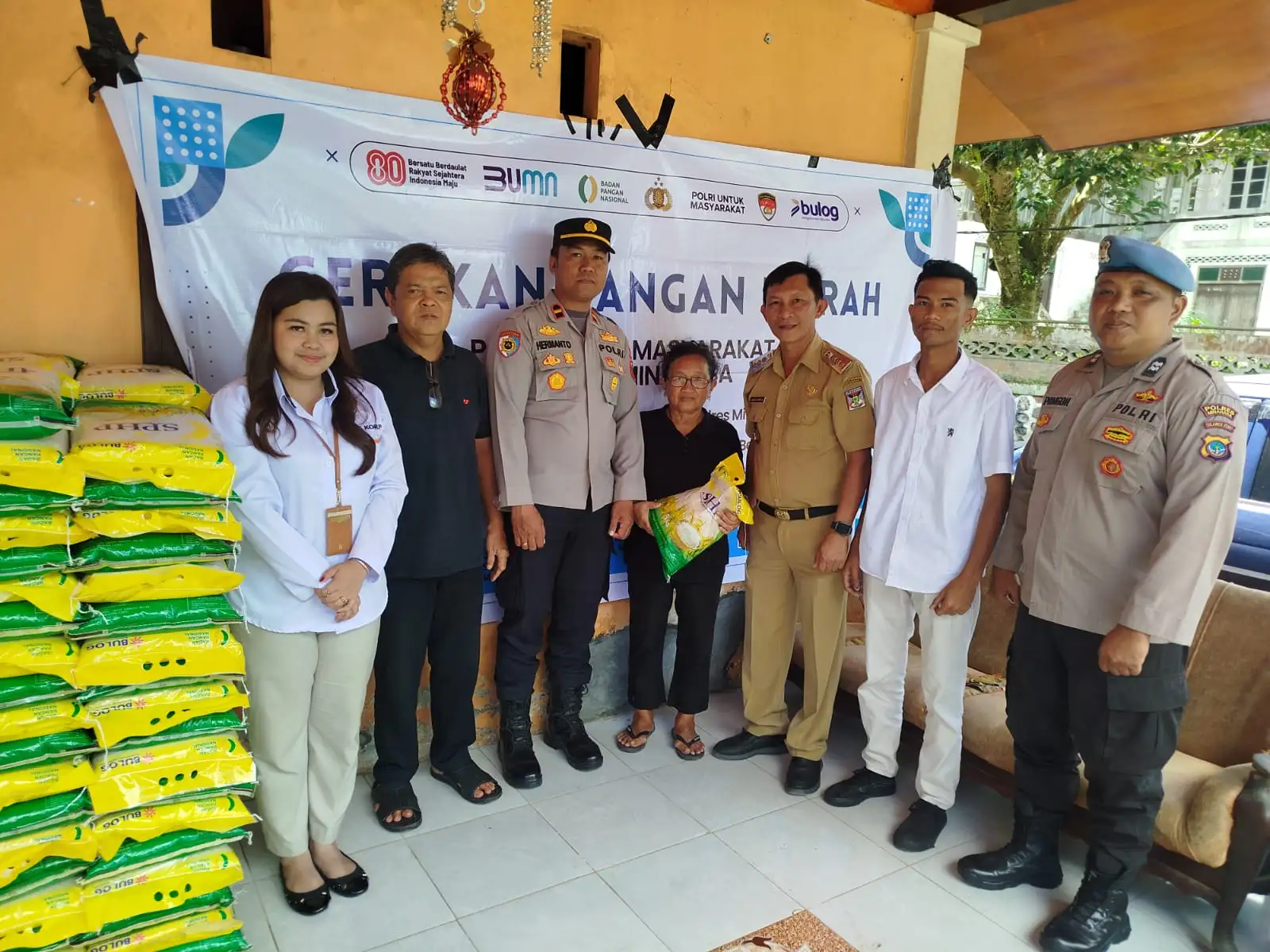 Polsek Lembean Timur Salurkan 2 Ton Beras Lewat Gerakan Pangan Murah